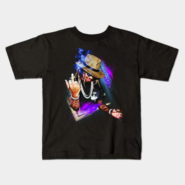 Codeine Crazy Future Singer Hndrxx Lyrics Kids T-Shirt by AricGazza